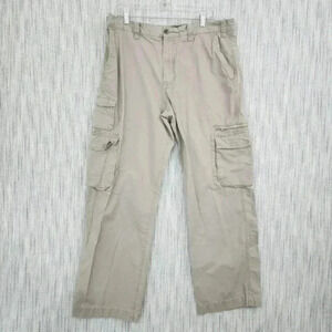 Eddie Bauer‎ Men's Cargo Pants 100% Cotton Chino Size 36x32 Beige